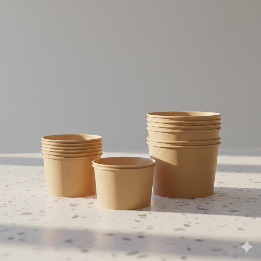 Bol salade en kraft 750 ml/ 1000 ml- 600 Pièces